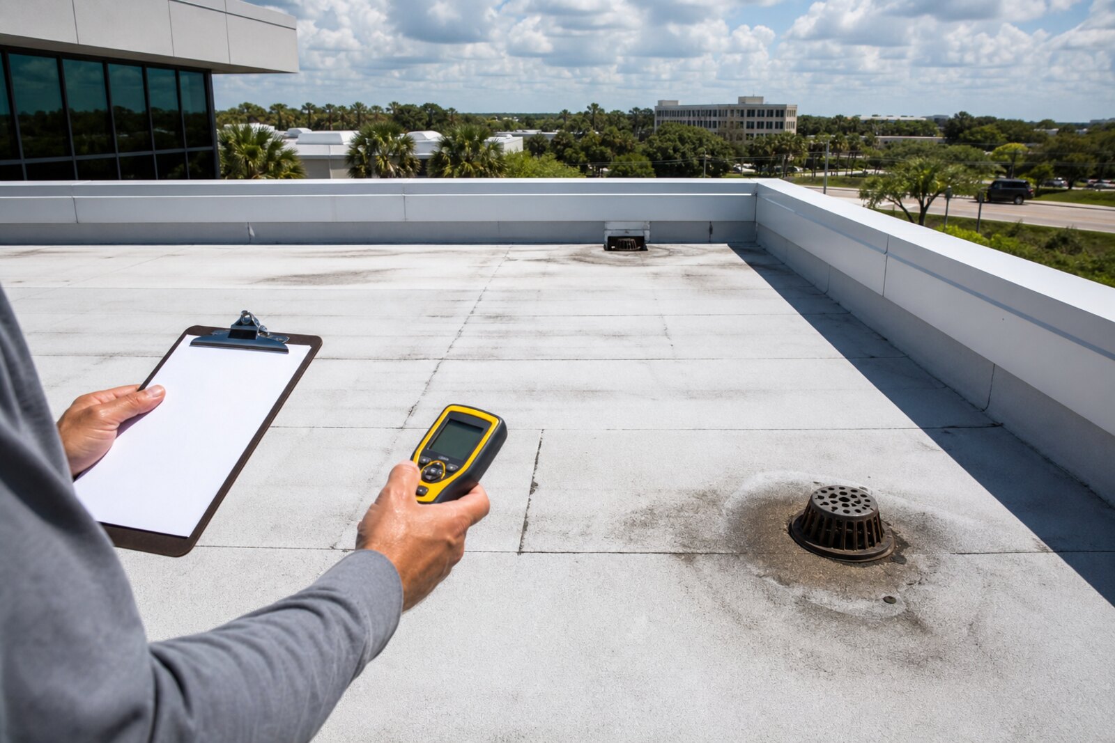 commercial roof maintenance inspection in Lakeland Florida