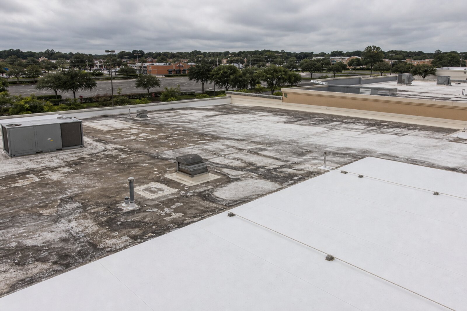 commercial roof replacement planning on a Lakeland Florida building
